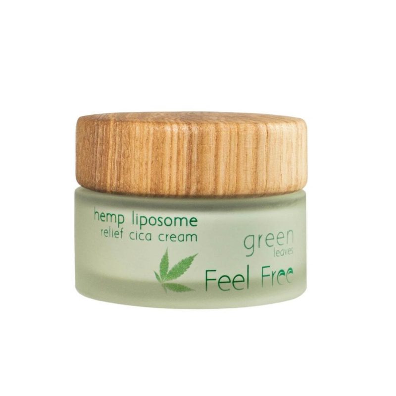 Feel Free Green Leaves Hemp Liposome Relief Cica Cream - Kosteuttava ja Rauhoittava Hoitovoide